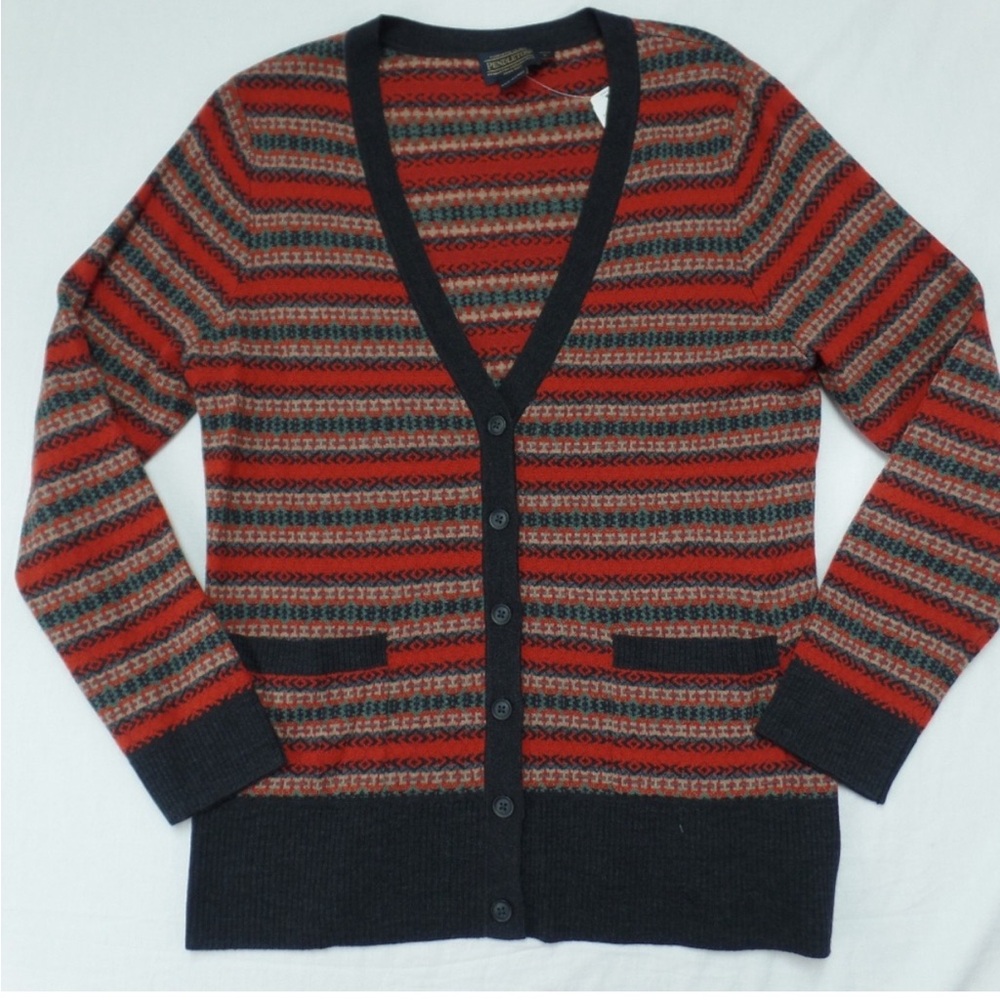 Pendleton 100% Merino Wool Cardigan Aztec XL